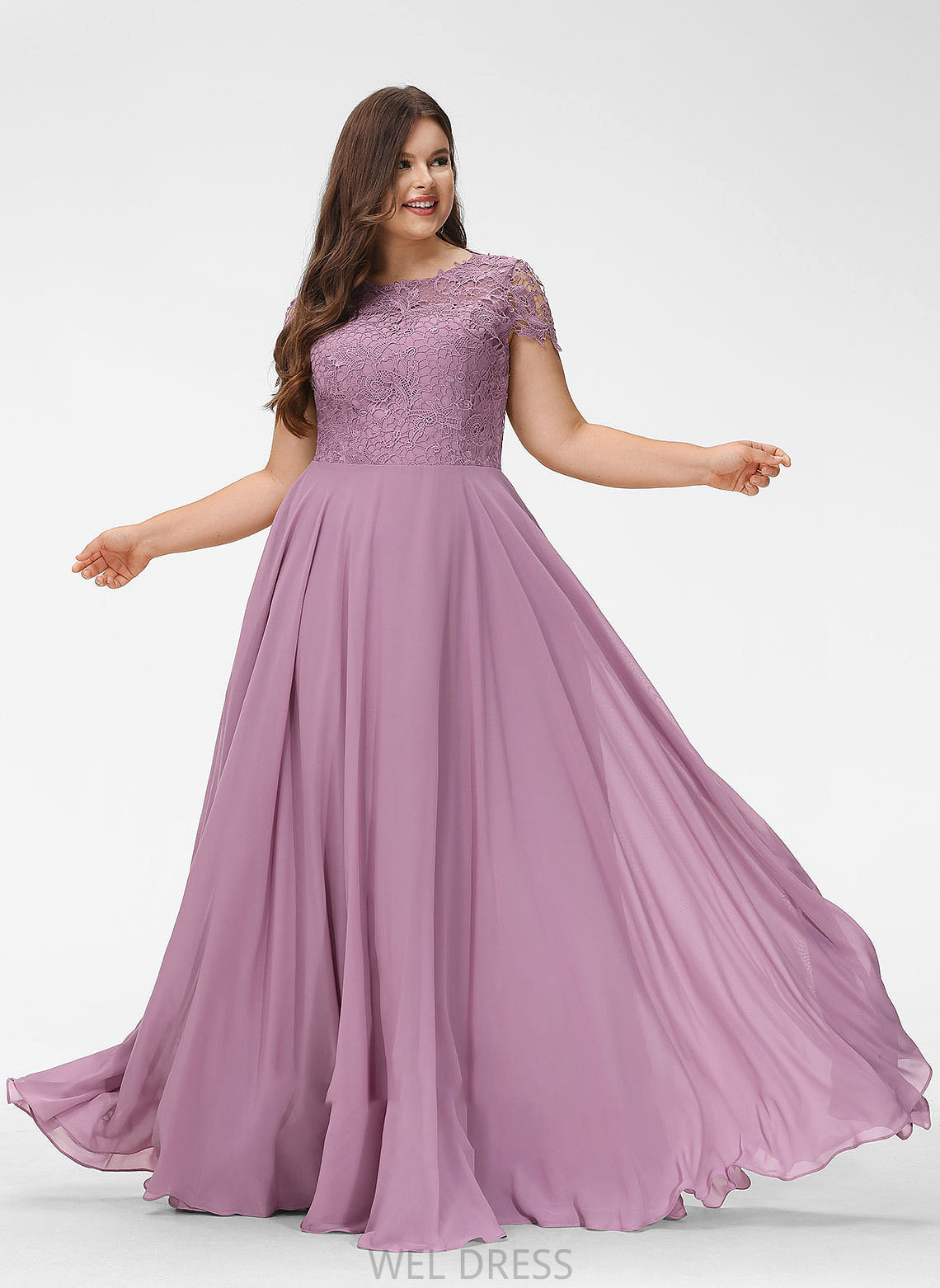 ScoopNeck A-Line Floor-Length Embellishment Silhouette Pockets Length Fabric Neckline Miah Floor Length A-Line/Princess