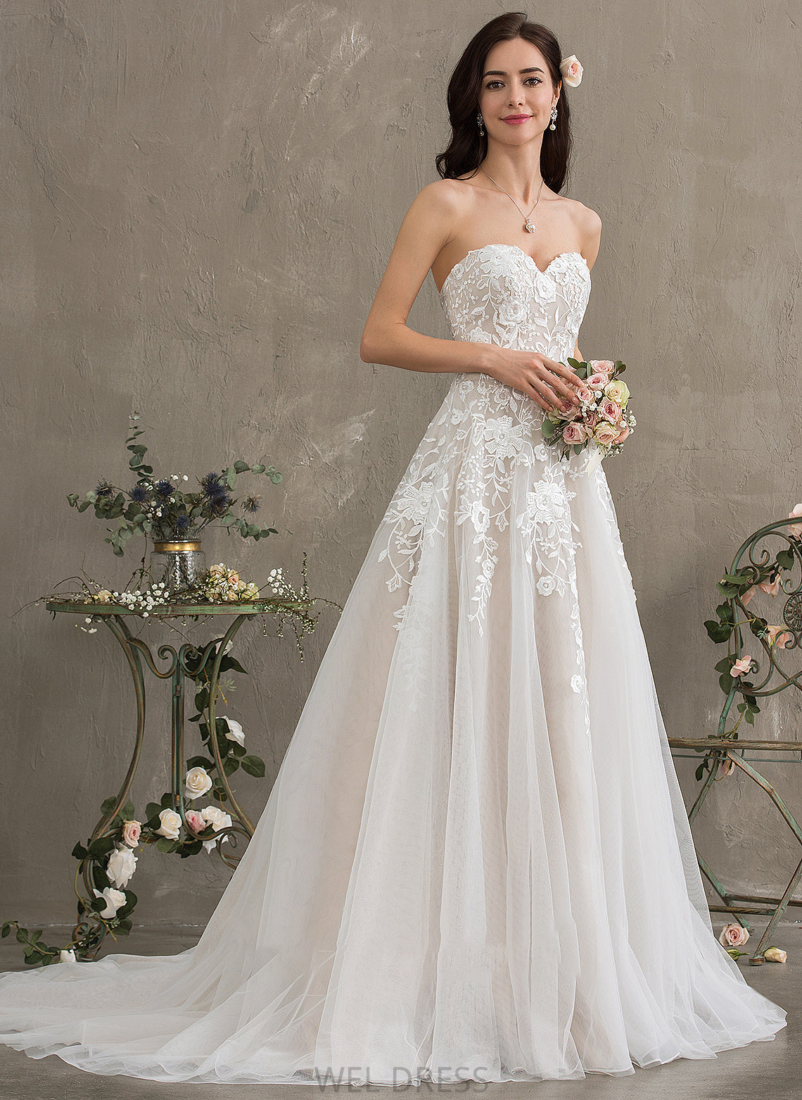 Wedding Court Sweetheart Wedding Dresses Tulle Ball-Gown/Princess Cheyenne Dress Train