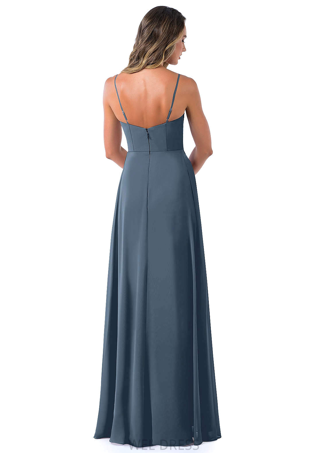 Donna V-Neck A-Line/Princess Short Sleeves Floor Length Natural Waist Bridesmaid Dresses