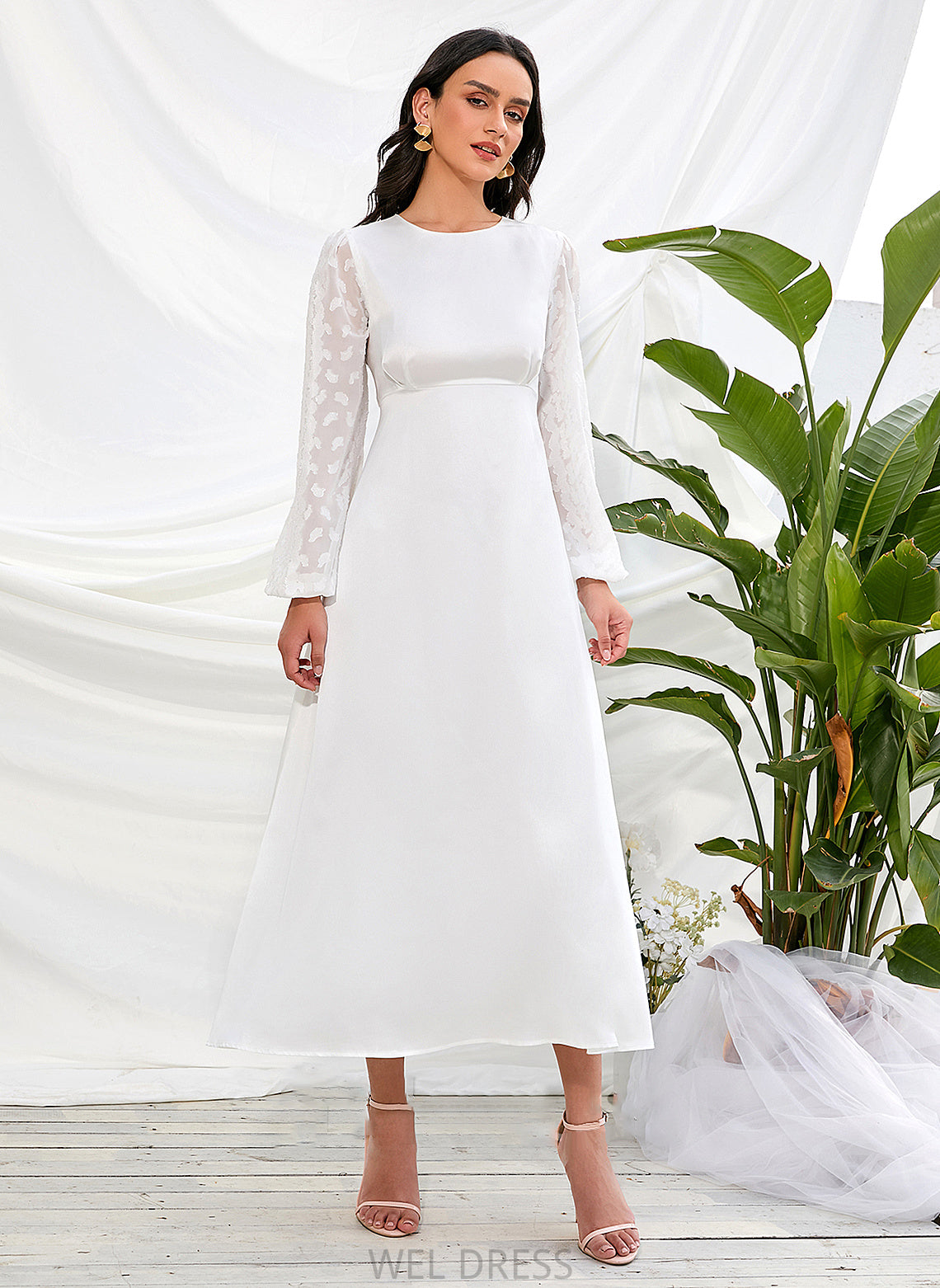 A-Line Dress Tea-Length Wedding Cheyenne Wedding Dresses