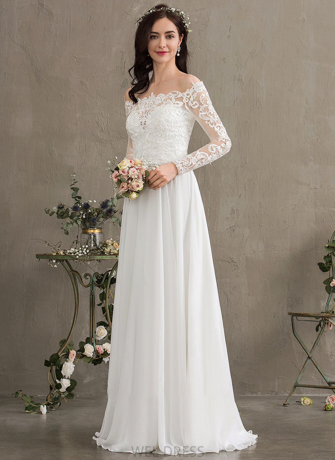 Erika Wedding A-Line Chiffon Wedding Dresses Dress Floor-Length