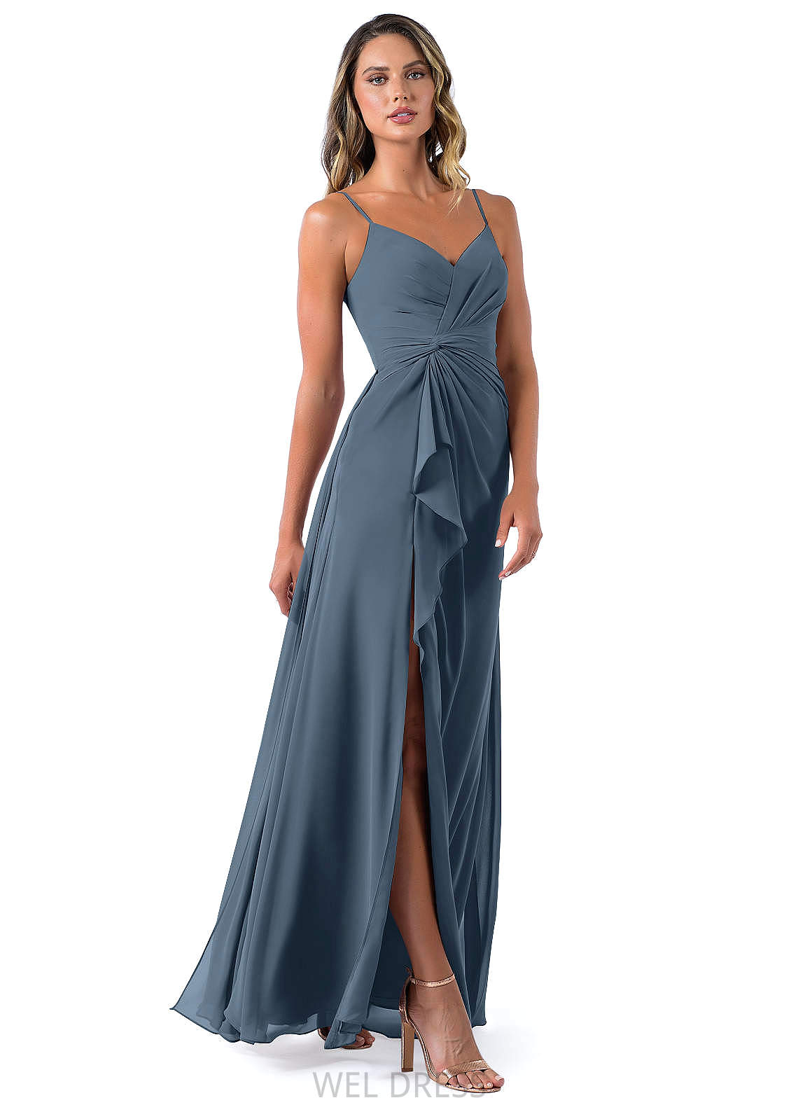 Donna V-Neck A-Line/Princess Short Sleeves Floor Length Natural Waist Bridesmaid Dresses