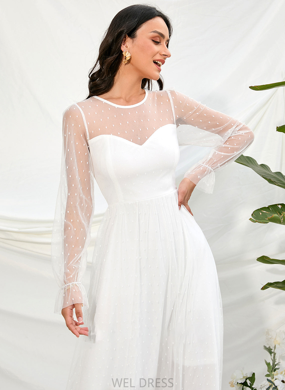 Dress A-Line Tea-Length Wedding Wedding Dresses Macy