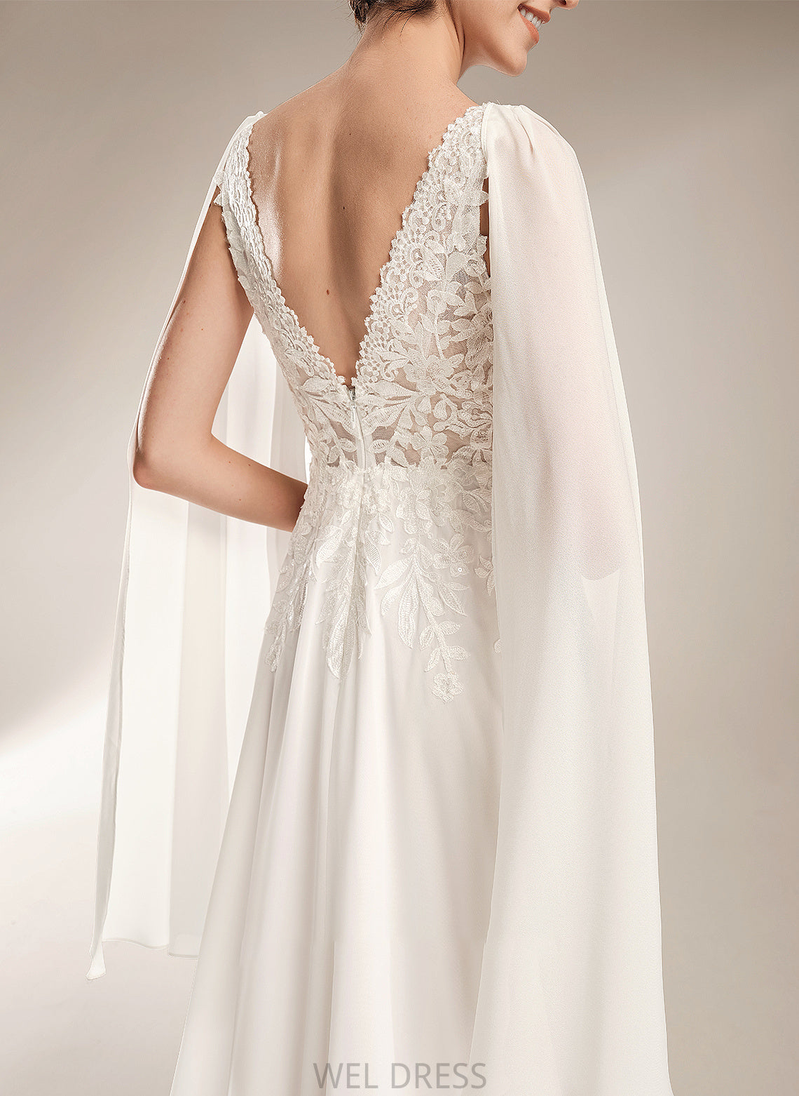 Court Ariana V-neck Wedding Dresses Wedding Dress A-Line Train Sequins With